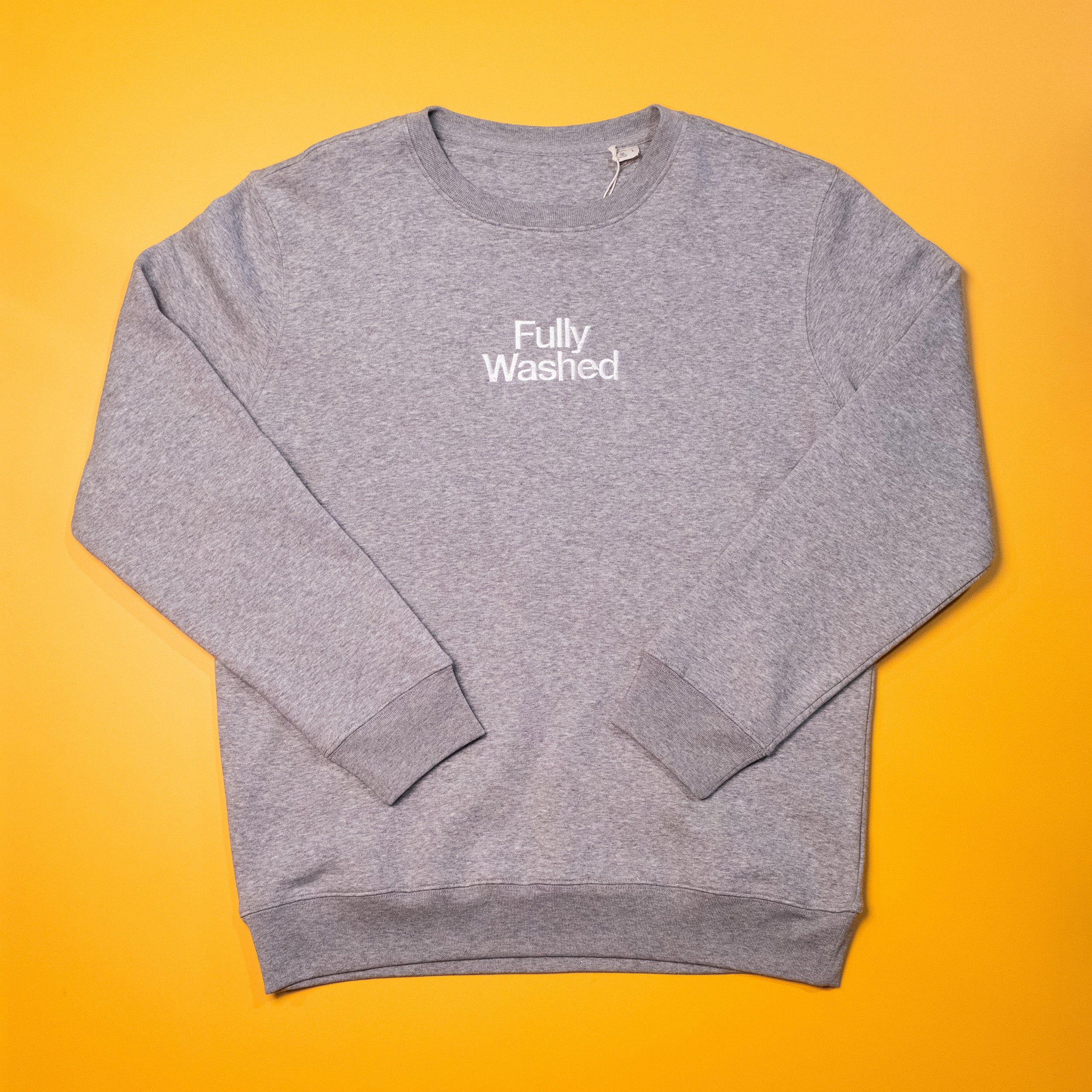 Fully Washed Heather Grey Unisex Heavy Sweatshirt