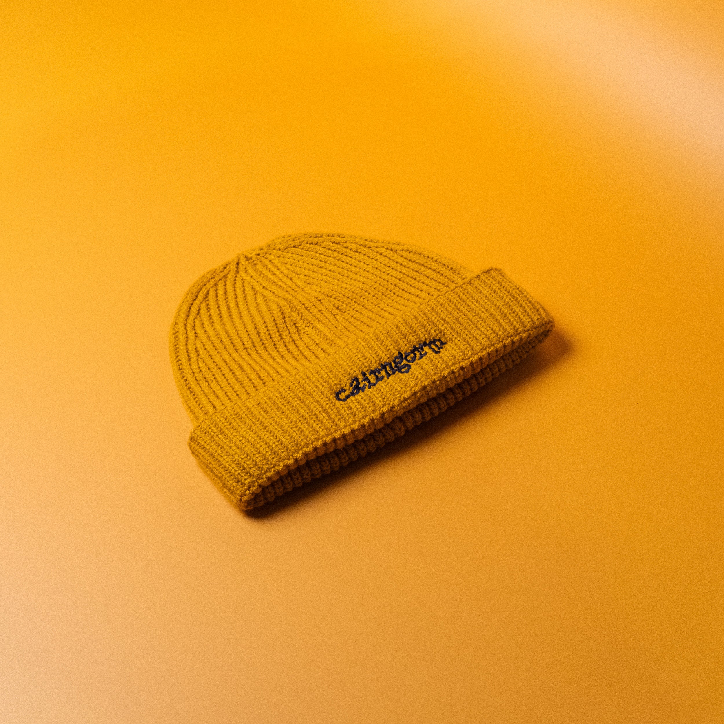 Wiggly Cairngorm (Mustard) Harbour Embroidered Beanie