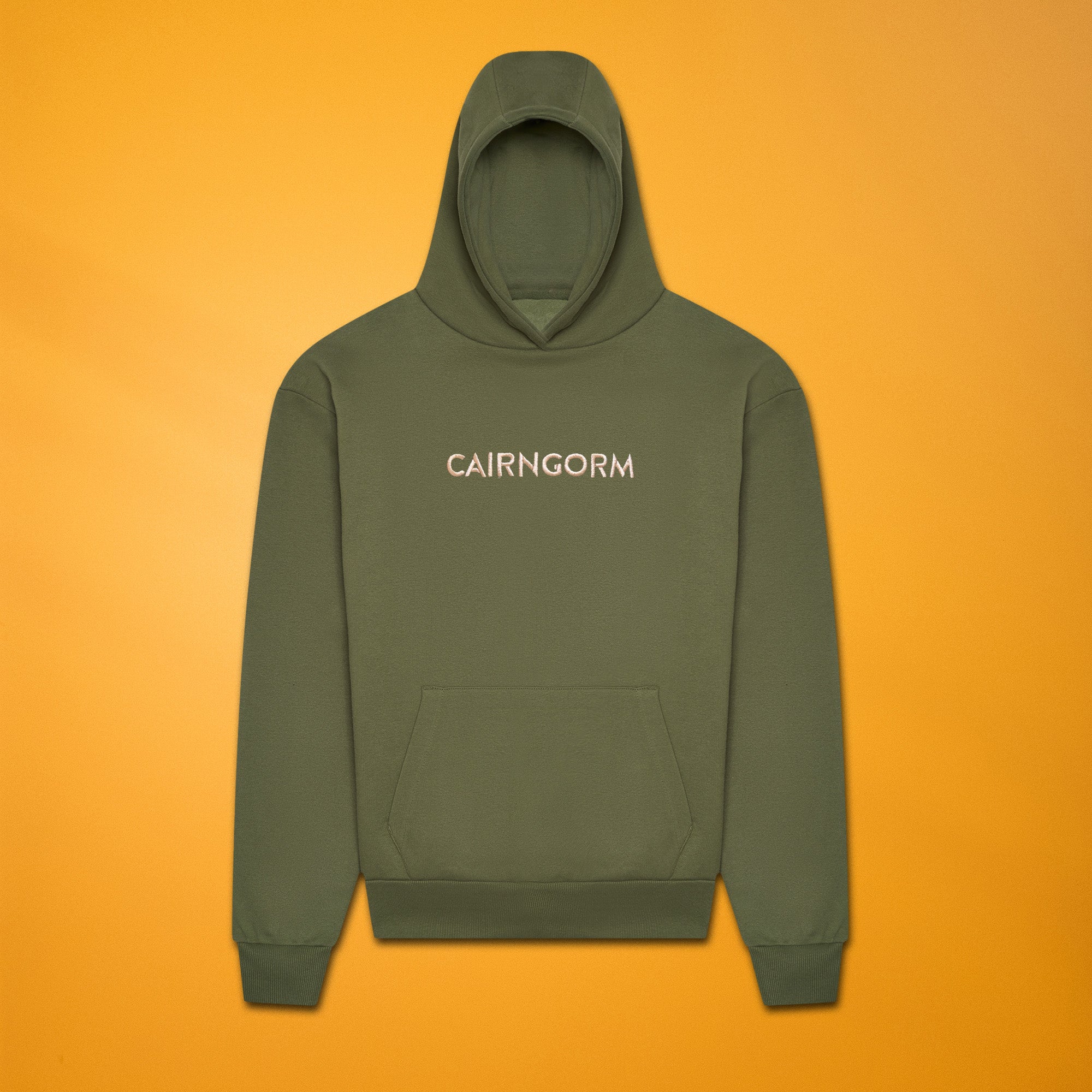 Cairngorm Embroidered Heavyweight Hoodie - Earth Green