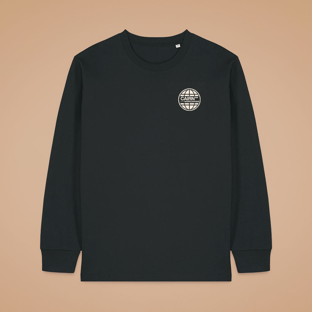 'Worldwide' Long Sleeve T-Shirt - Black